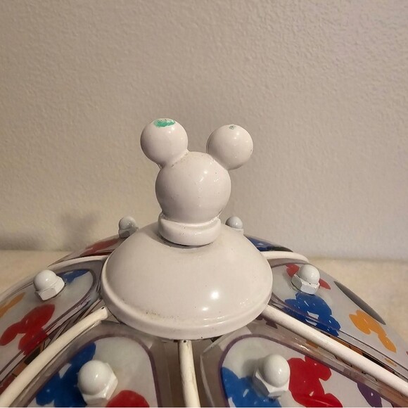 Vintage Disney Mickey Minnie Mouse Glass Panel/metal Table SHADE ONLY - NO LAMP - Picture 5 of 9